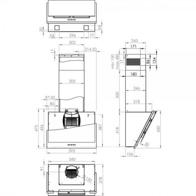 Витяжка похила Gorenje WHI6SYW