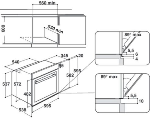 Духова шафа електрична Whirlpool AKZM 8480 NB