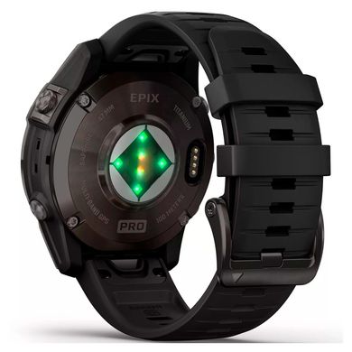Смарт-часы Garmin Epix Pro Gen 2 Sapphire 47mm Carbon G. DLC Tit. with B. Leather Band (010-02803-30)