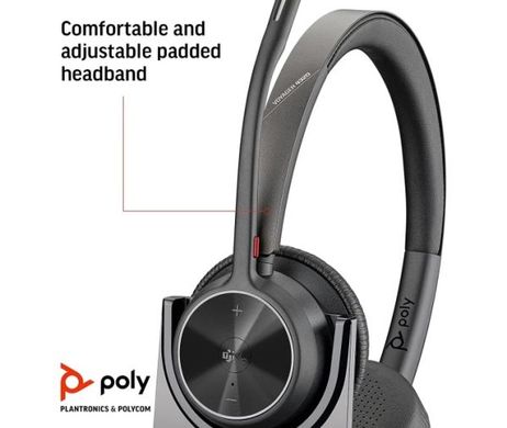 Навушники з мікрофоном Plantronics Poly Voyager 4320 UC Charge Stand (218476-01)