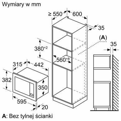 Вбудована мікрохвильва піч Bosch BFL623MB3