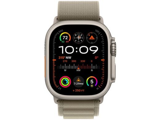 Смарт-часы Apple Watch Ultra 2 GPS + Cellular 49mm Titanium Case with Olive Alpine Loop - Large (MRF03/MRFK3)