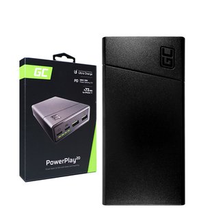 Наружный аккумулятор (павербанк) Green Cell GC PowerPlay20 20000mAh, 18W Black (PBGC03)