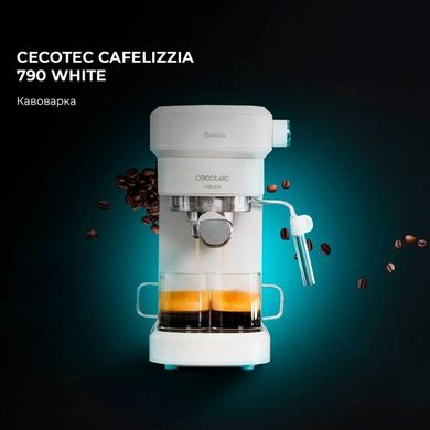 Ріжкова кавоварка еспресо CECOTEC Cafelizzia 790 White (01650)