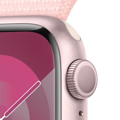 Смарт-годинник Apple Watch Series 9 GPS 41mm Pink Aluminum Case w. Light Pink S. Loop (MR953)