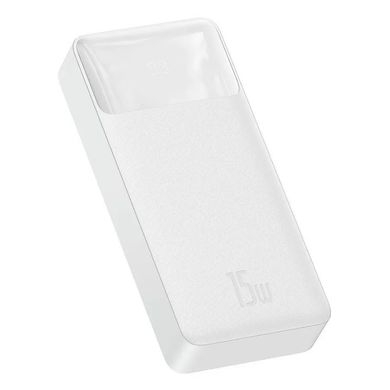 Зовнішній акумулятор (павербанк) Baseus Bipow Digital Display 15W 20000mAh White (PPDML-J02)