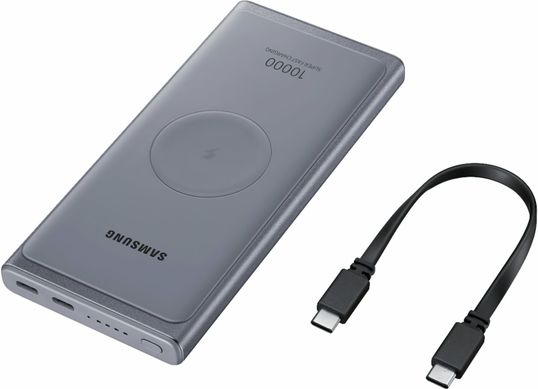 Зовнішній акумулятор (павербанк) Samsung Wireless 10000 mAh Grey (EB-U3300XJEGEU)