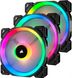Вентилятор Corsair LL120 RGB Dual Light Loop RGB LED PWM 3 Fan Pack with Lighting Node PRO (CO-90500 - 1