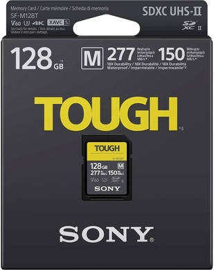 Карта пам'яті Sony 128 GB SDXC UHS-II U3 V60 TOUGH SFM128T.SYM