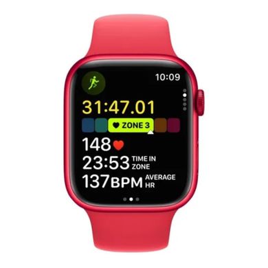 Смарт-годинник Apple Watch Series 9 GPS 41mm PRODUCT RED Alu. Case w. PRODUCT RED Sport Band - M/L (MRXK3)