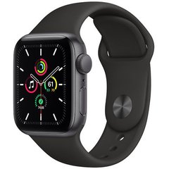 Смарт-годинник Apple Watch SE GPS 40mm Space Gray Aluminum Case w. Black Sport B. (MYDP2)