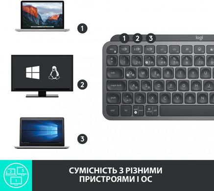 Клавіатура Logitech MX Keys Mini Wireless Illuminated Graphite (920-010501)