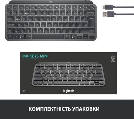 Клавиатура Logitech MX Keys Mini Wireless Illuminated Graphite (920-010501) 