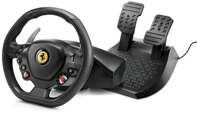 Комплект руль педалі Thrustmaster T80 Ferrari 488 GTB Edition PC/PS4/PS5 Black (4160672)
