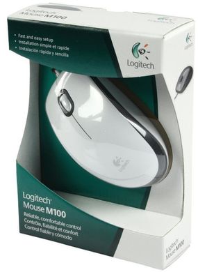 Мышь Logitech M100 White (910-005004 910-001605 910-006764)