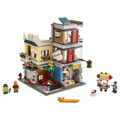 Блоковий конструктор LEGO Creator Зоомагазин и кафе в центре города (31097)