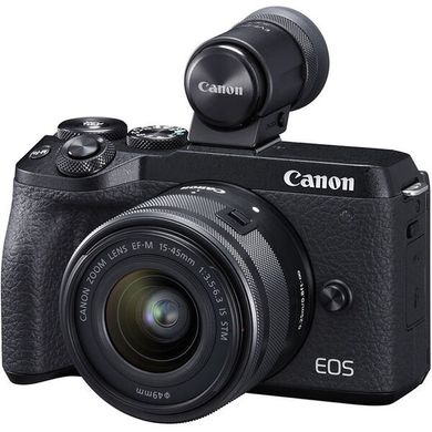 Беззеркальный фотоаппарат Canon EOS M6 Mark II kit (15-45mm) Black (3611C012)