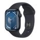 Смарт-годинник Apple Watch Series 9 GPS 45mm Silver Aluminum Case w. Storm Blue Sport Band - S/M (MR9D3) - 1