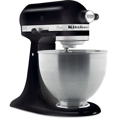 Планетарний Міксер KitchenAid 5K45SSBM Classic та Насадка-м'ясорубка KitchenAid 5KSMFGA