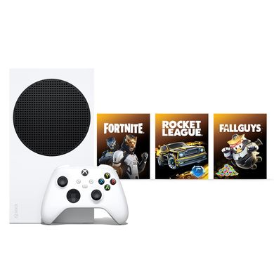 Стационарная игровая приставка Microsoft Xbox Series S 512 GB + Fortnite + Rocket League + FallGuys