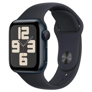 Смарт-годинник Apple Watch SE 2 GPS 40mm, Aluminum Case w. Bright Orange Braided Solo Loop - Size 4 (MNL73+MQXR3)