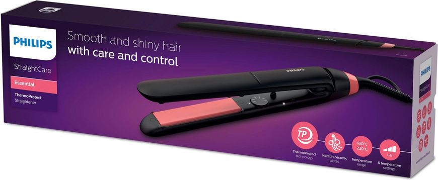 Випрямляч для волосся Philips StraightCare Essential BHS376/00