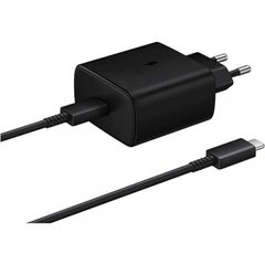 Мережевий зарядний пристрій Samsung USB-C Wall Charger with Cable USB-C 45W Black (EP-TA845XBEGRU)