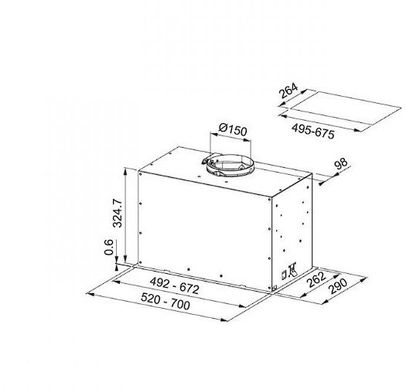 Вытяжка встроенная Franke Box Flush EVO FBFE BK MATT A52 (305.0665.364)