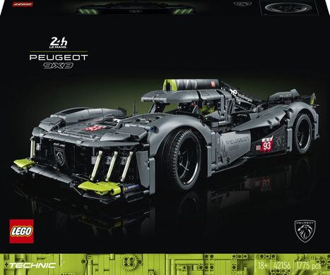 Авто-конструктор LEGO Technic Peugeot 9X8 24H Le Mans Hybrid Hypercar (42156)