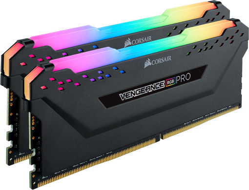 Пам'ять для настільних комп'ютерів Corsair 32 GB (2x16GB) DDR4 3000 MHz Vengeance RGB Pro Black (CMW32GX4M2C3000C15)