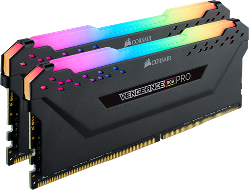 Память для настольных компьютеров Corsair 32GB (2x16GB) DDR4 3000MHz Vengeance RGB Pro Black (CMW32GX4M2C3000C15)