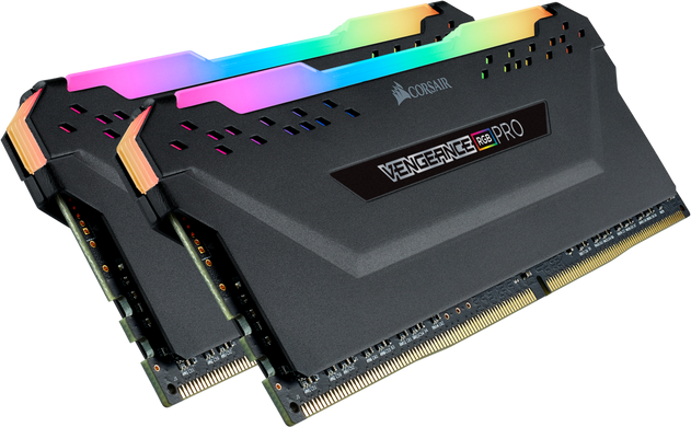 Память для настольных компьютеров Corsair 32GB (2x16GB) DDR4 3000MHz Vengeance RGB Pro Black (CMW32GX4M2C3000C15)