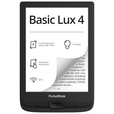 Електронна книга з підсвічуванням PocketBook 618 Basic Lux 4 (PB618-P-WW)