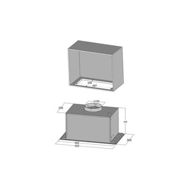 Вытяжка встроенная Fabiano Tecna 520 white glass