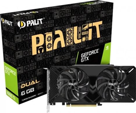 Видеокарта Palit GeForce GTX 1660 Ti Dual (NE6166T018J9-1160C)