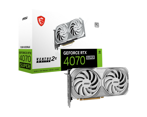 Видеокарта MSI GeForce RTX 4070 SUPER 12G VENTUS 2X WHITE OC