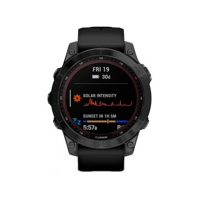 Смарт-часы Garmin Fenix ​​7 Sгодинник Garmin Fenix 7 Sapphire Solar C. Grey DLC Titanium w. Carbon Grey DLC V. Titanium Band (010-02540-39)