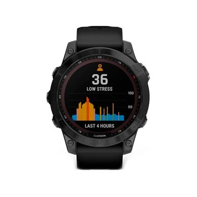 Смарт-часы Garmin Fenix ​​7 Sгодинник Garmin Fenix 7 Sapphire Solar C. Grey DLC Titanium w. Carbon Grey DLC V. Titanium Band (010-02540-39)