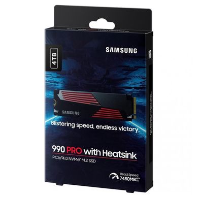 SSD накопитель Samsung 990 PRO with Heatsink 4TB (MZ-V9P4T0CW)