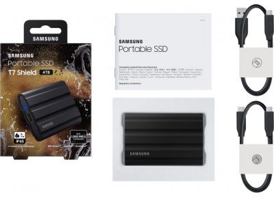 SSD накопитель Samsung T7 Shield 4TB Black (MU-PE4T0S)