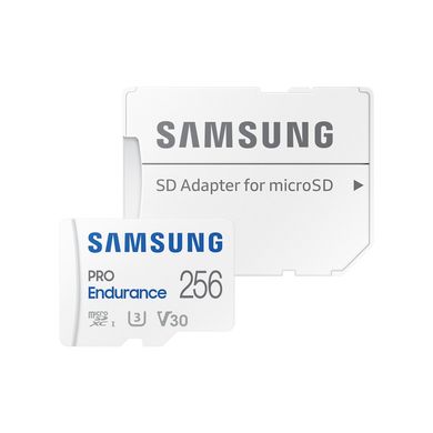 Карта пам'яті Samsung 256 GB microSDXC Class 10 UHS-I U3 V30 Pro Endurance + SD adapter (MB-MJ256KA)