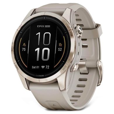 Смарт-часы Garmin Epix Pro Gen 2 Sapphire 42mm Soft Gold w. Cream H. Nylon Band (010-02802-20)