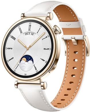 Смарт-часы HUAWEI Watch GT 4 41mm White Leather Strap (55020BJB)