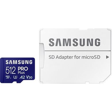 Карта пам'яті Samsung 512 GB microSDXC UHS-I U3 V30 A2 PRO Plus 2023 (MB-MD512SA)