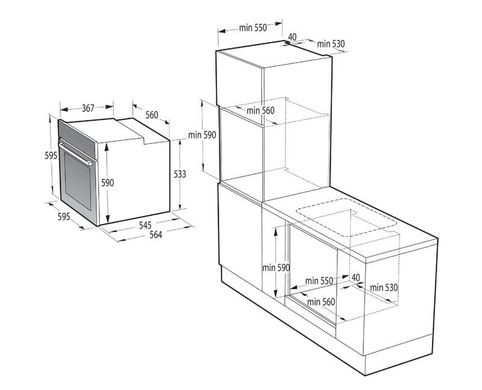 Духова шафа електрична Gorenje BO6735E02BK