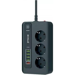 Мережевий фільтр Proove Power Socket PD-03 (3 розетки + 5 USB + 1 Type-C 20W) 2М