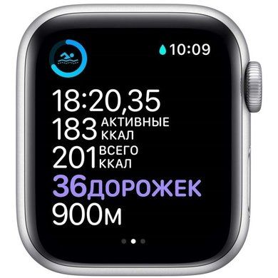 Смарт-годинник Apple Watch Series 6 GPS + Cellular 40mm Silver Aluminum Case w. White Sport B. (M02N