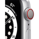 Смарт-годинник Apple Watch Series 6 GPS + Cellular 40mm Silver Aluminum Case w. White Sport B. (M02N - 5