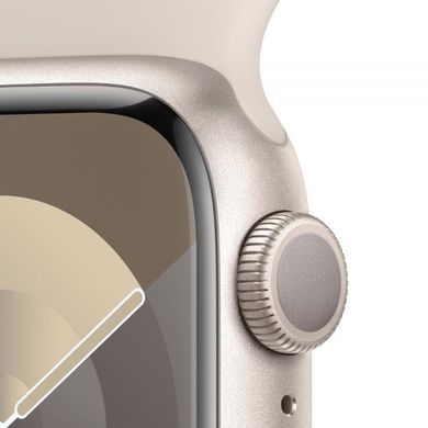 Смарт-часы Apple Watch Series 9 GPS 41mm Starlight Aluminum Case w. Starlight Sport Band - S/M (MR8T3) OpenBox