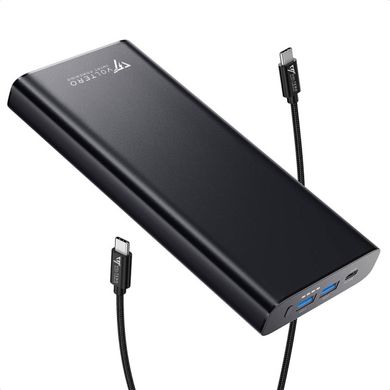 Зовнішній акумулятор (павербанк) Voltero Power Bank 26800mAh S25 PD 100W PD3.0 PPS USB-C Black for MacBook (8720828063101 6090525828894)